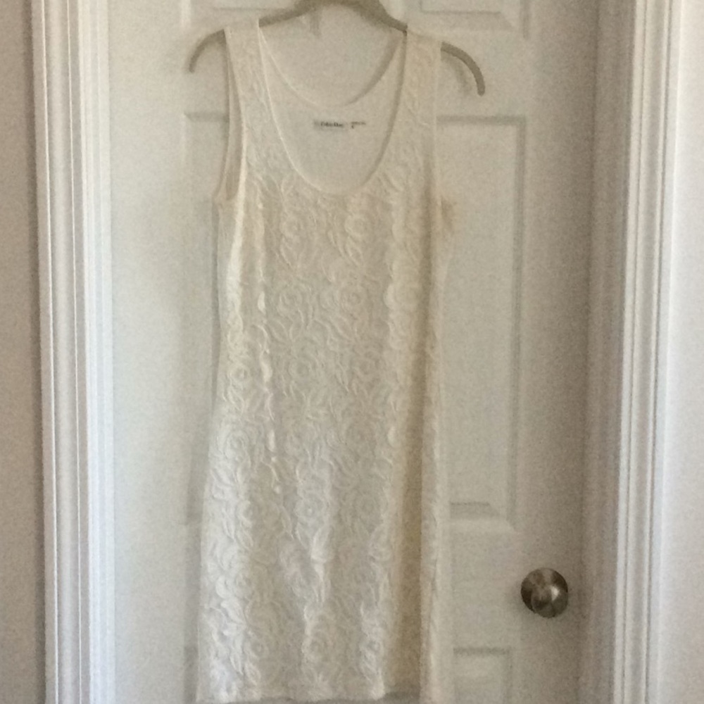 White Lace front Calvin Klein Dress